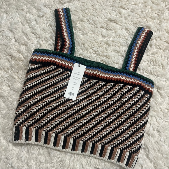 NWT Veronica Beard Livina Crochet Tank Top Sz M - Picture 6 of 6